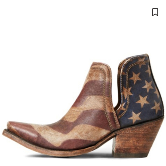 Ariat Women's Dixon "Old Patriot" Western Booties - Snip Toe (10) - Picture 6 of 7